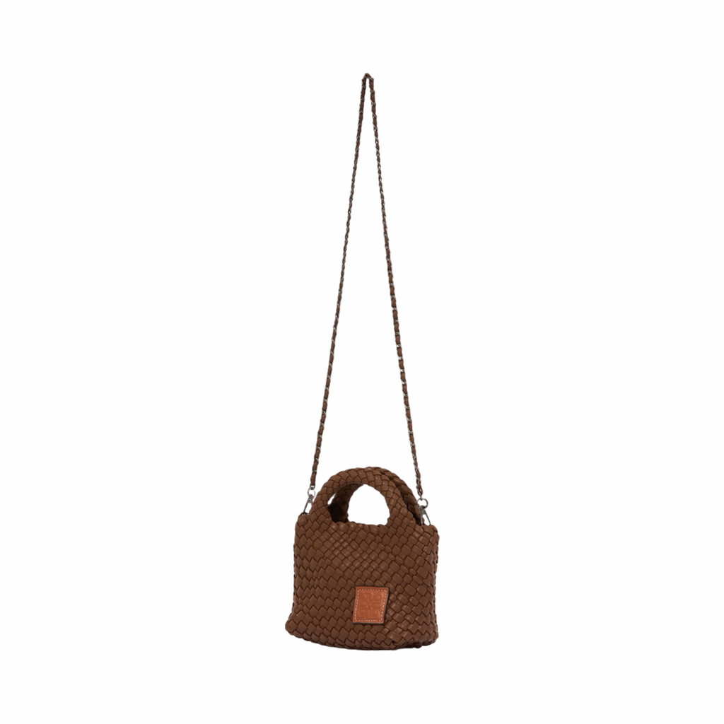 Signature Weave – Hobo Crossbody Bag S – Chestnut