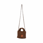 Signature Weave – Hobo Crossbody Bag S – Chestnut