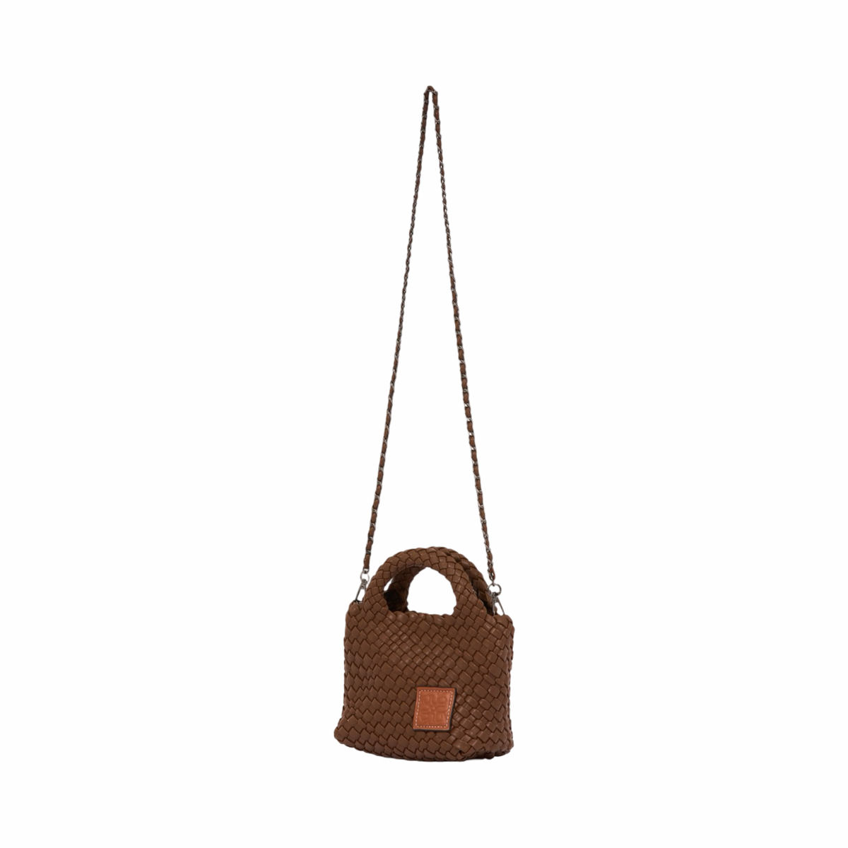 Signature Weave – Hobo Crossbody Bag S – Chestnut