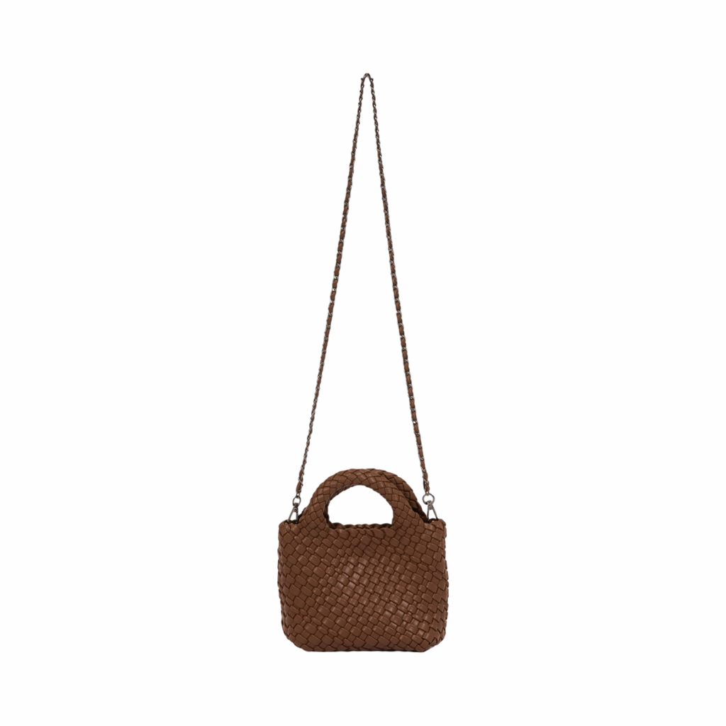 Signature Weave – Hobo Crossbody Bag S – Chestnut