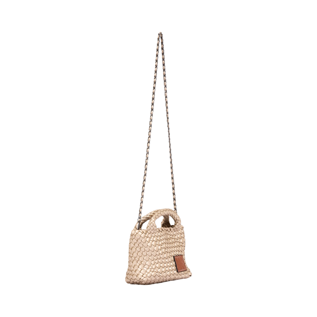 Signature Weave – Hobo Crossbody Bag S – Gold