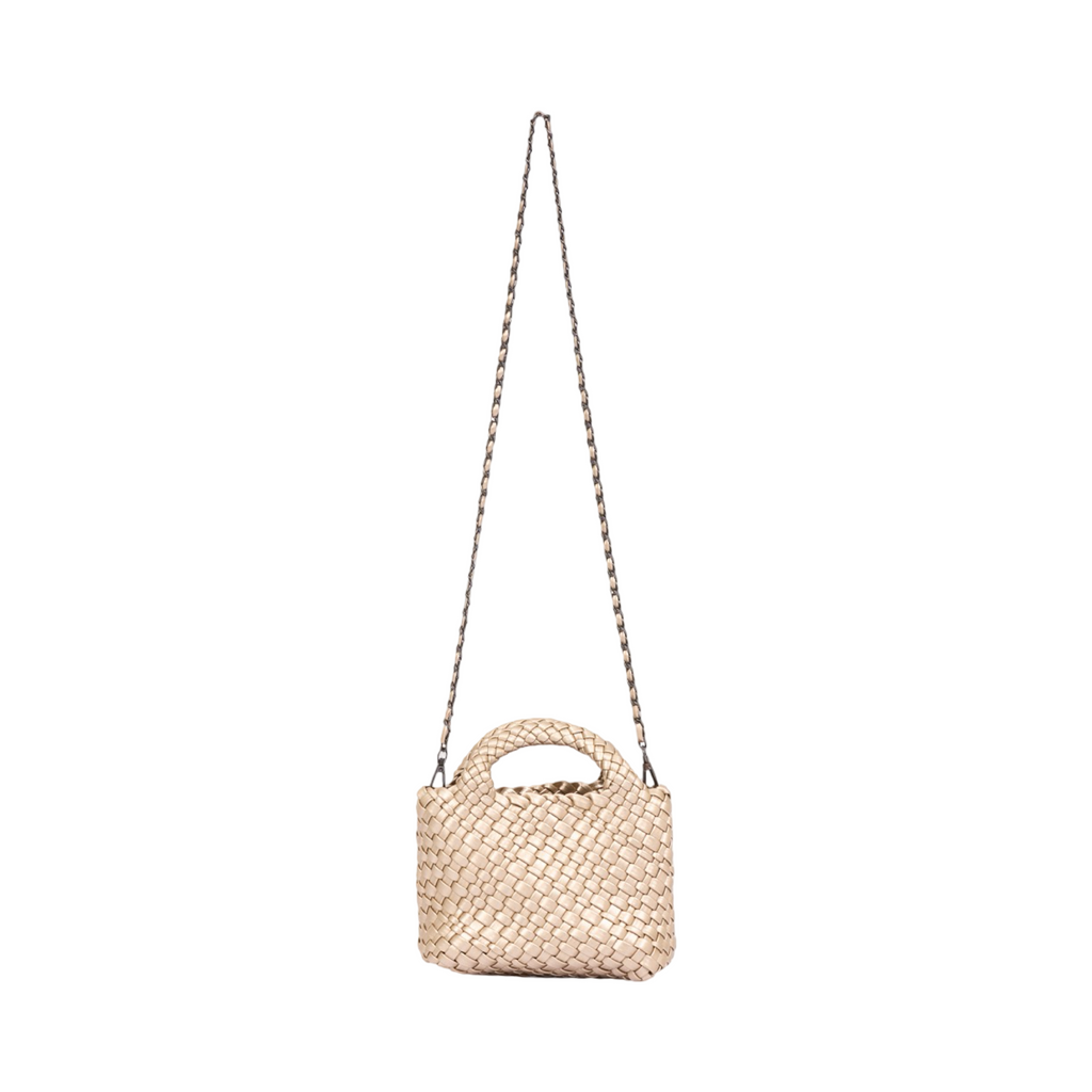 Signature Weave – Hobo Crossbody Bag S – Gold