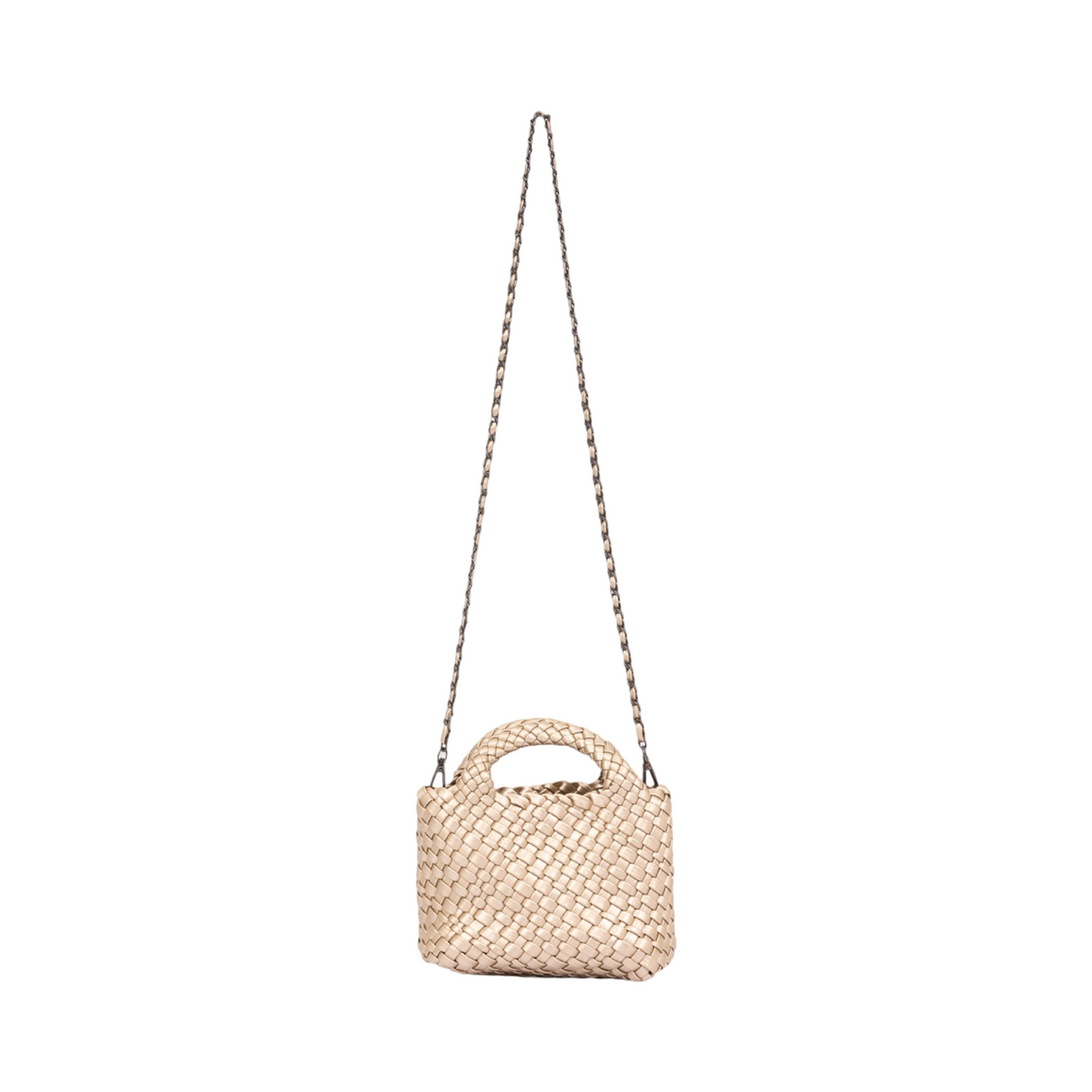 Signature Weave – Hobo Crossbody Bag S – Gold
