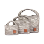 Signature Weave – Hobo Bag M – Silver