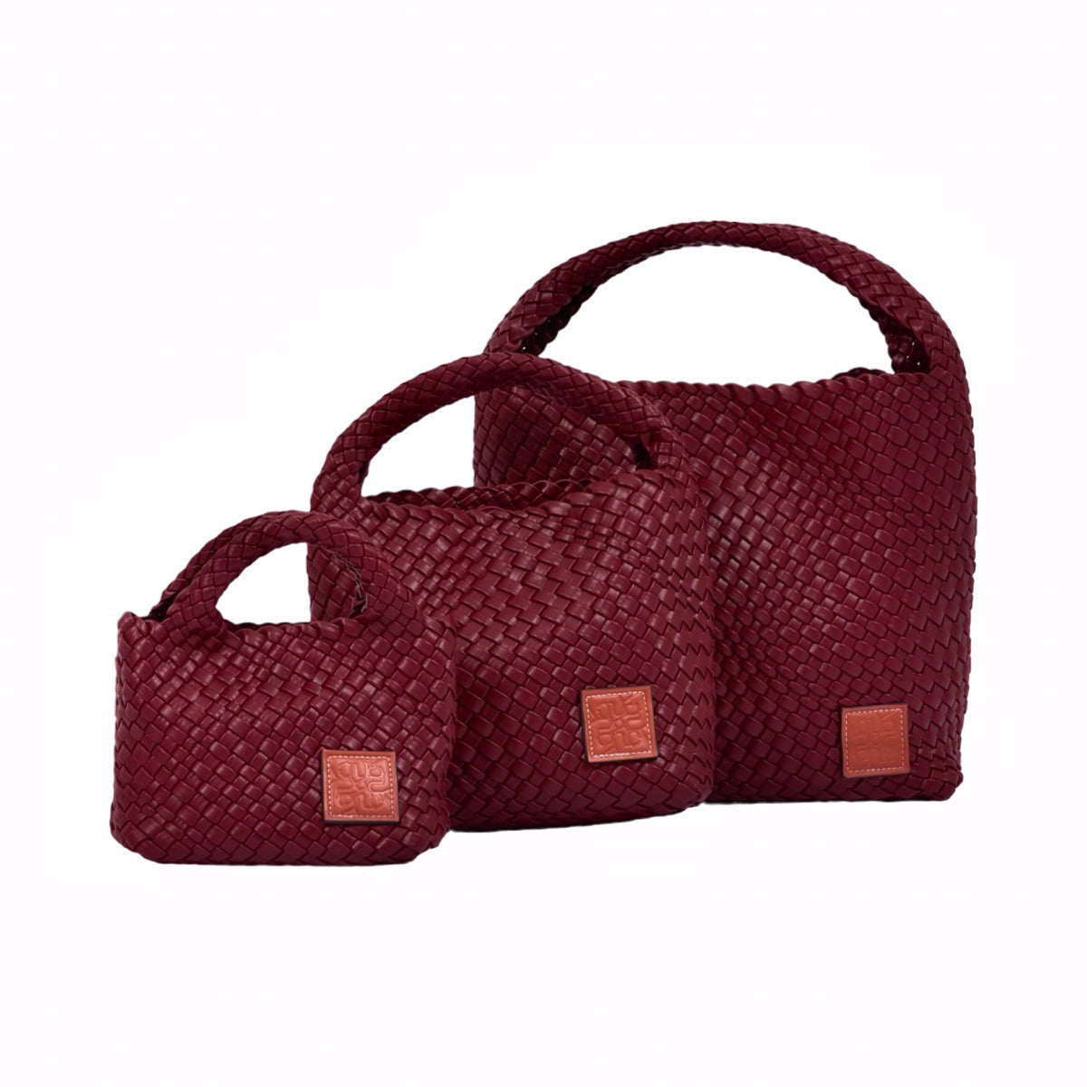 Signature Weave – Hobo Bag M – Red Wine