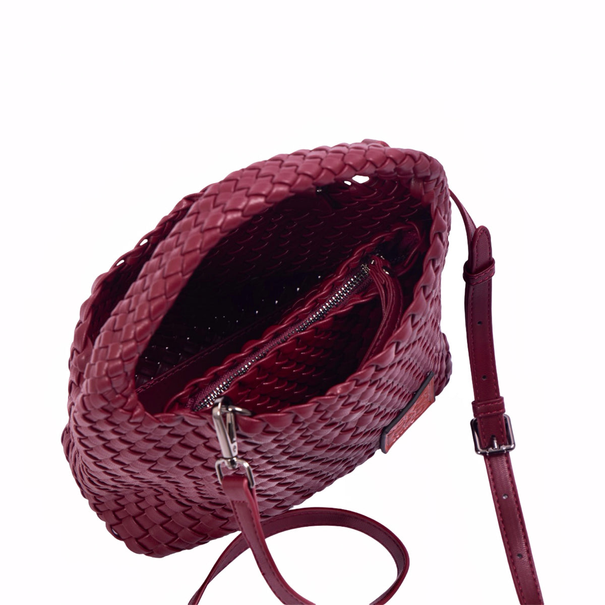 Signature Weave – Hobo Bag M – Red Wine