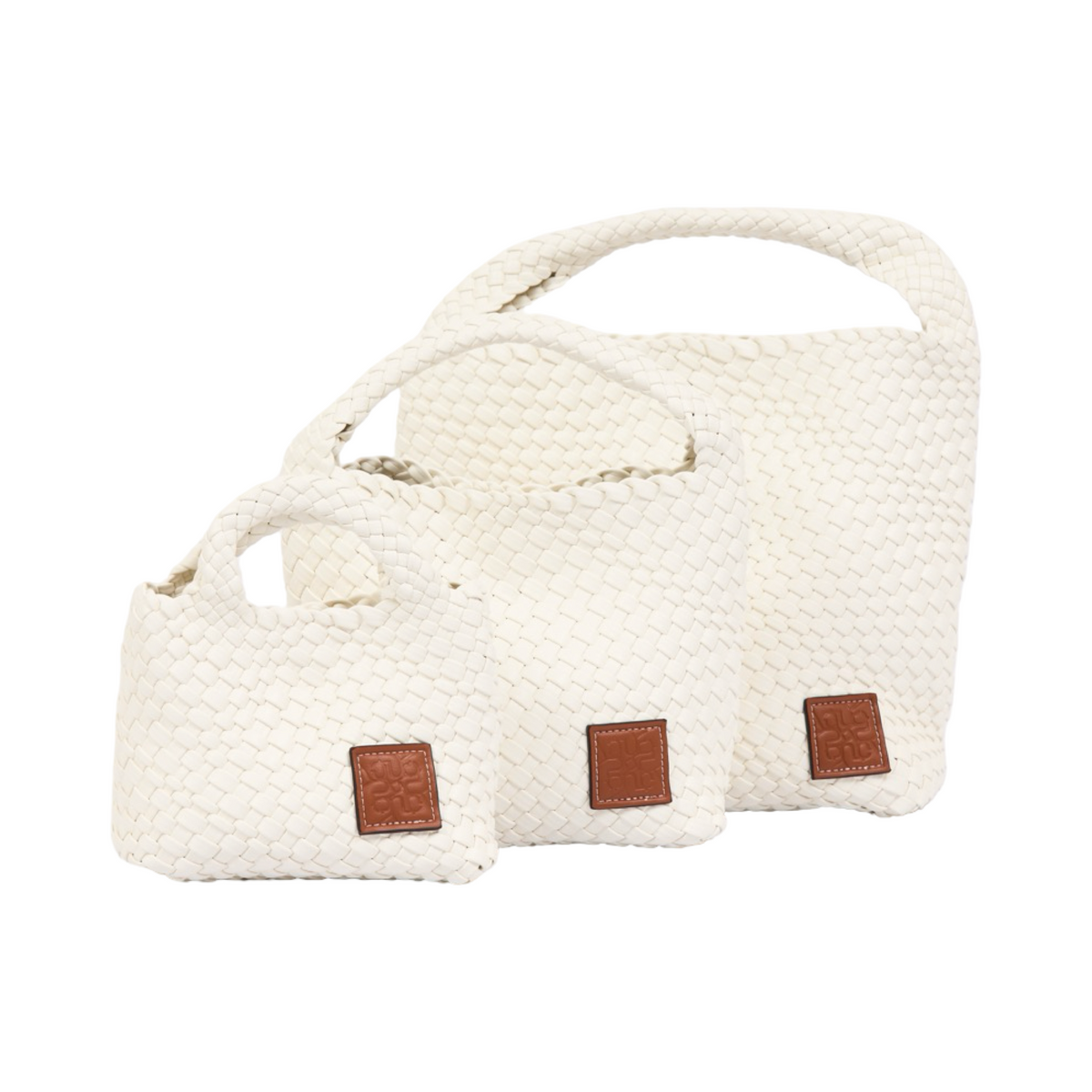 Signature Weave – Hobo Bag L – White