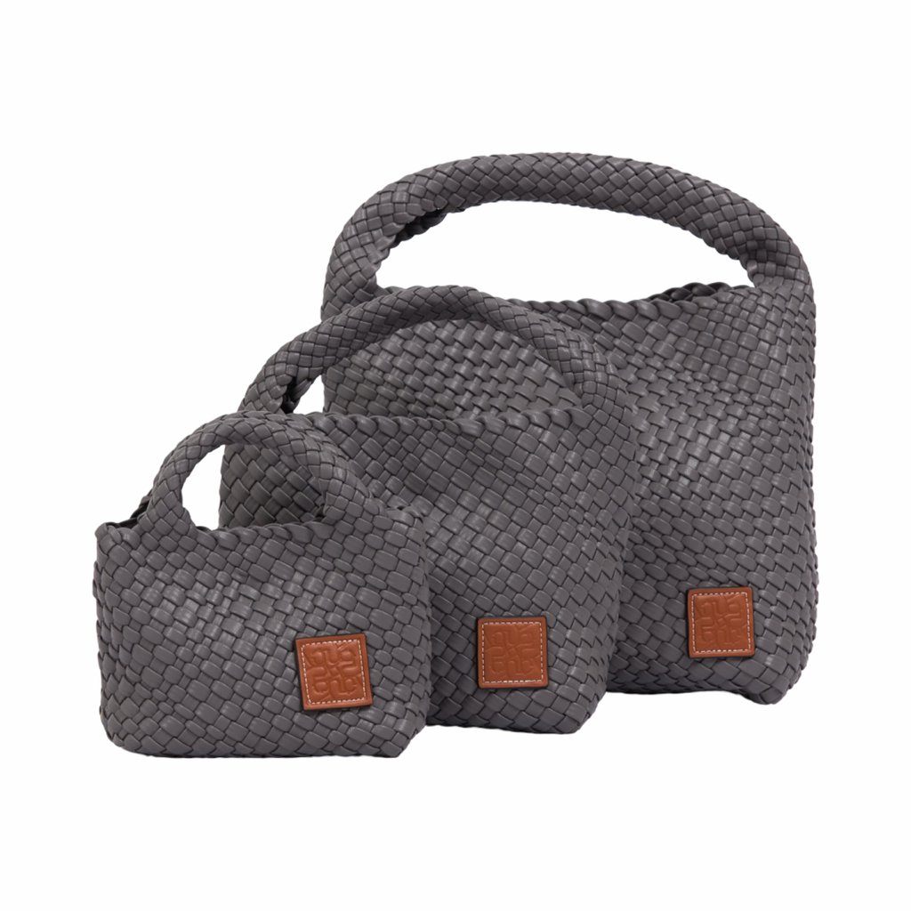 Signature Weave – Hobo Bag M – Grey