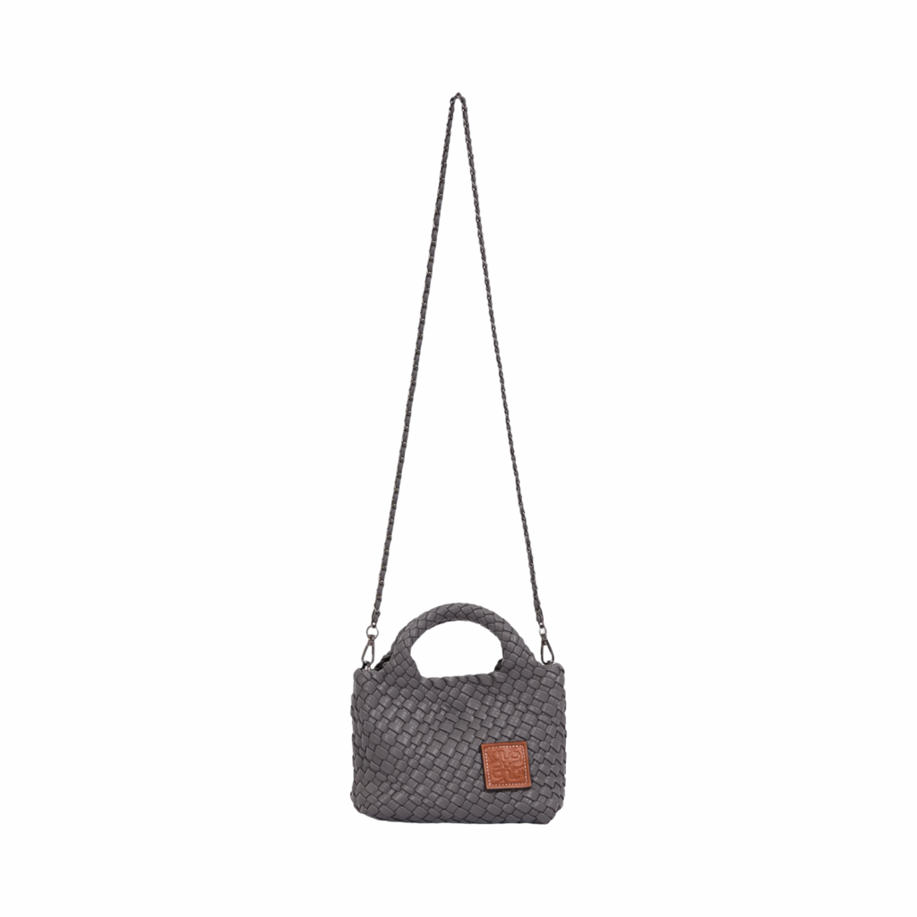 Signature Weave – Hobo Crossbody Bag S – Grey
