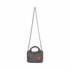 Signature Weave – Hobo Crossbody Bag S – Grey