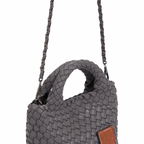 Signature Weave – Hobo Crossbody Bag S – Grey