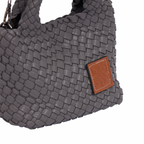 Signature Weave – Hobo Crossbody Bag S – Grey