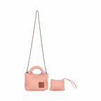Signature Weave – Hobo Crossbody Bag S – Baby Pink
