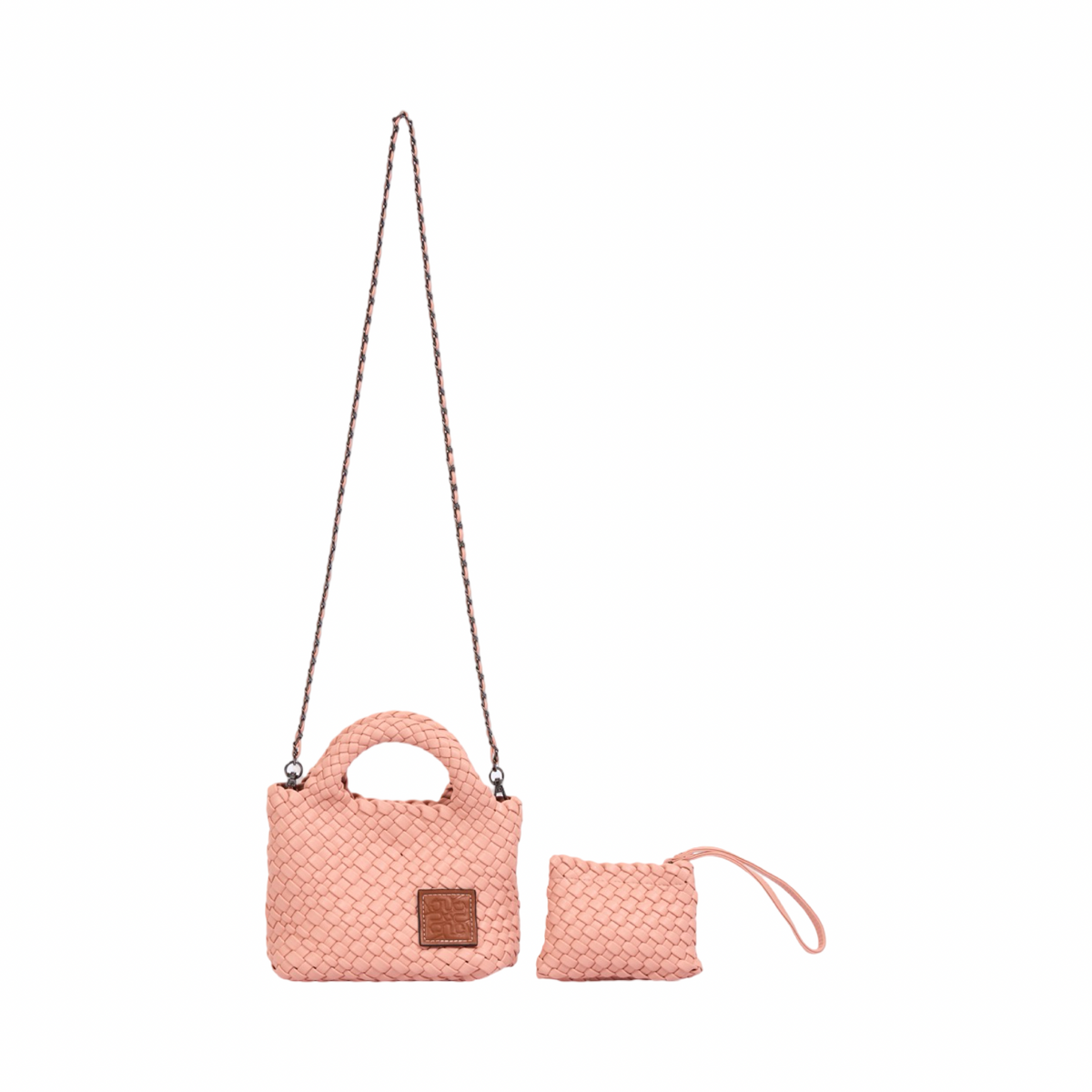 Signature Weave – Hobo Crossbody Bag S – Baby Pink
