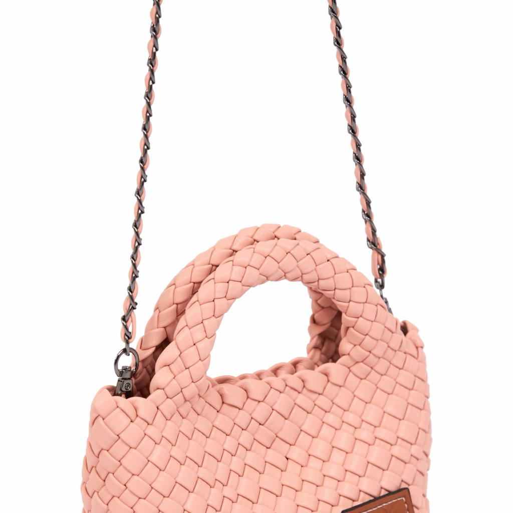 Signature Weave – Hobo Crossbody Bag S – Baby Pink