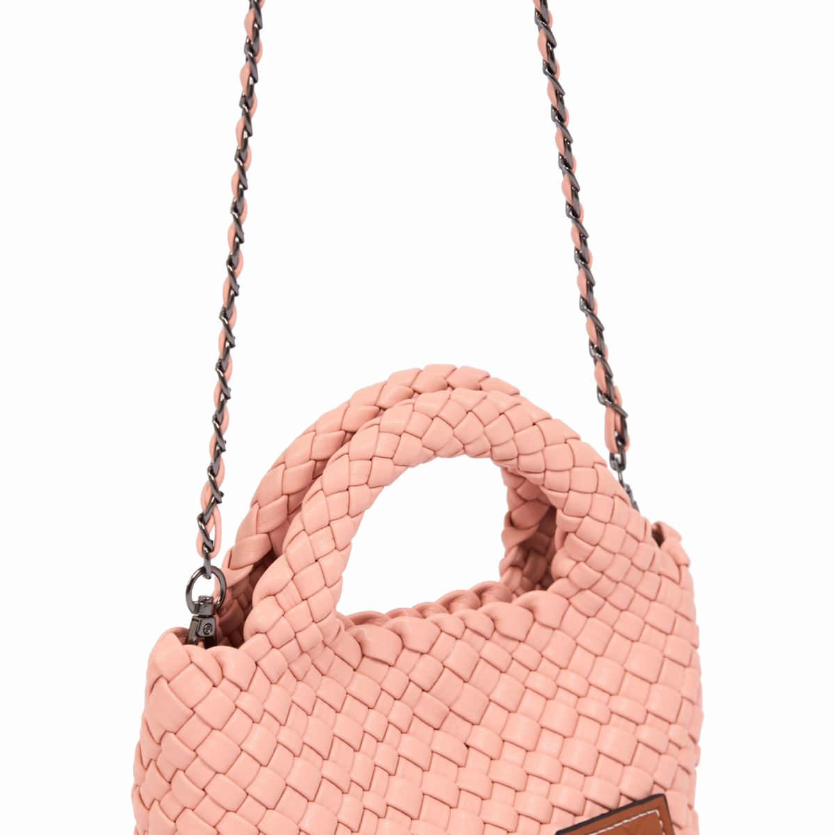 Signature Weave – Hobo Crossbody Bag S – Baby Pink