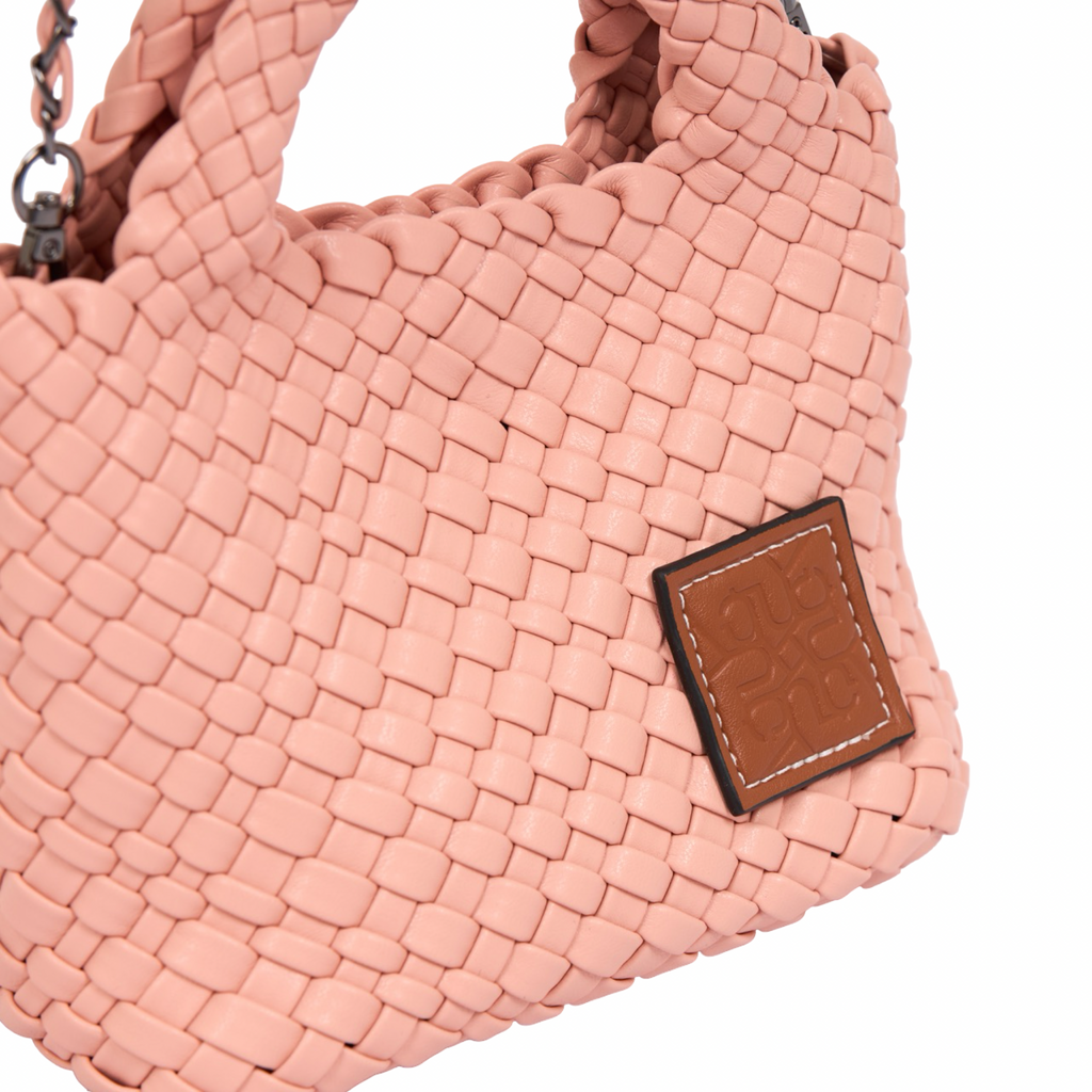 Signature Weave – Hobo Crossbody Bag S – Baby Pink