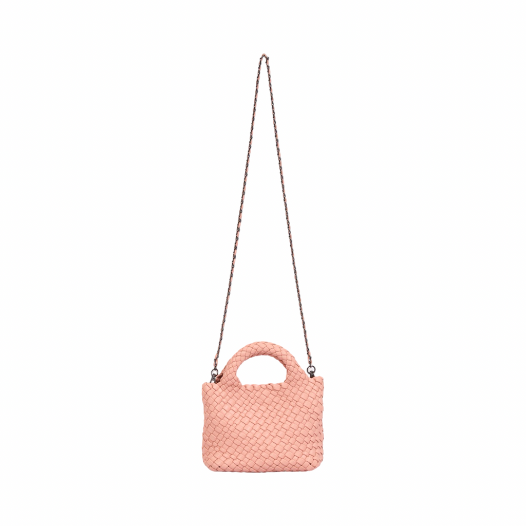Signature Weave – Hobo Crossbody Bag S – Baby Pink