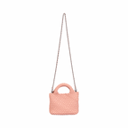 Signature Weave – Hobo Crossbody Bag S – Baby Pink