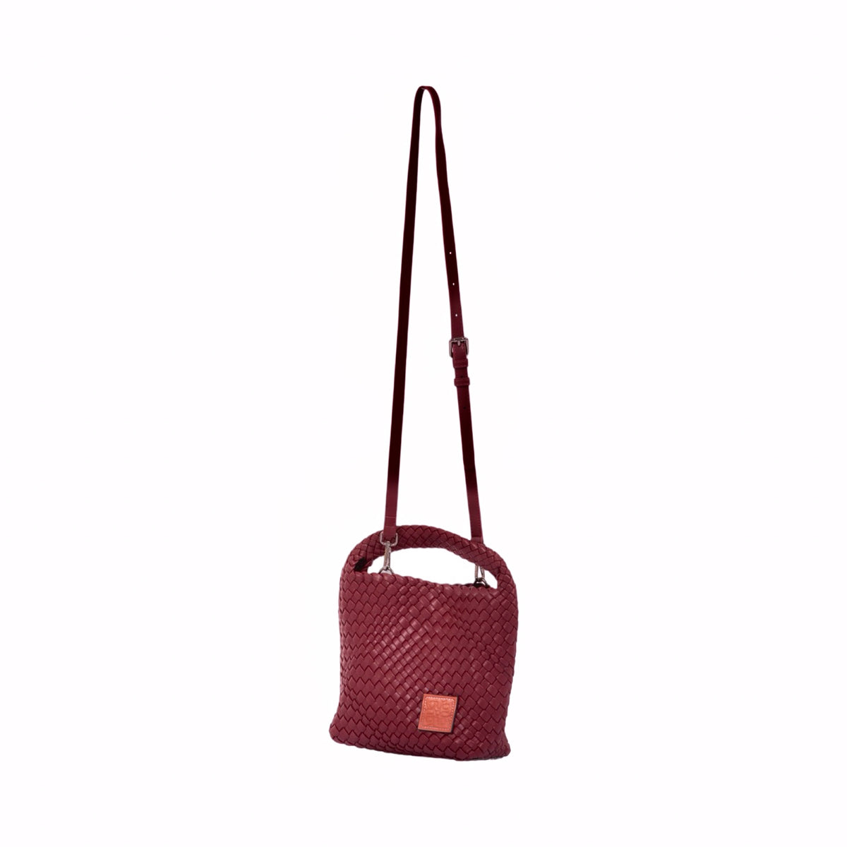 Signature Weave – Hobo Bag M – Red Wine