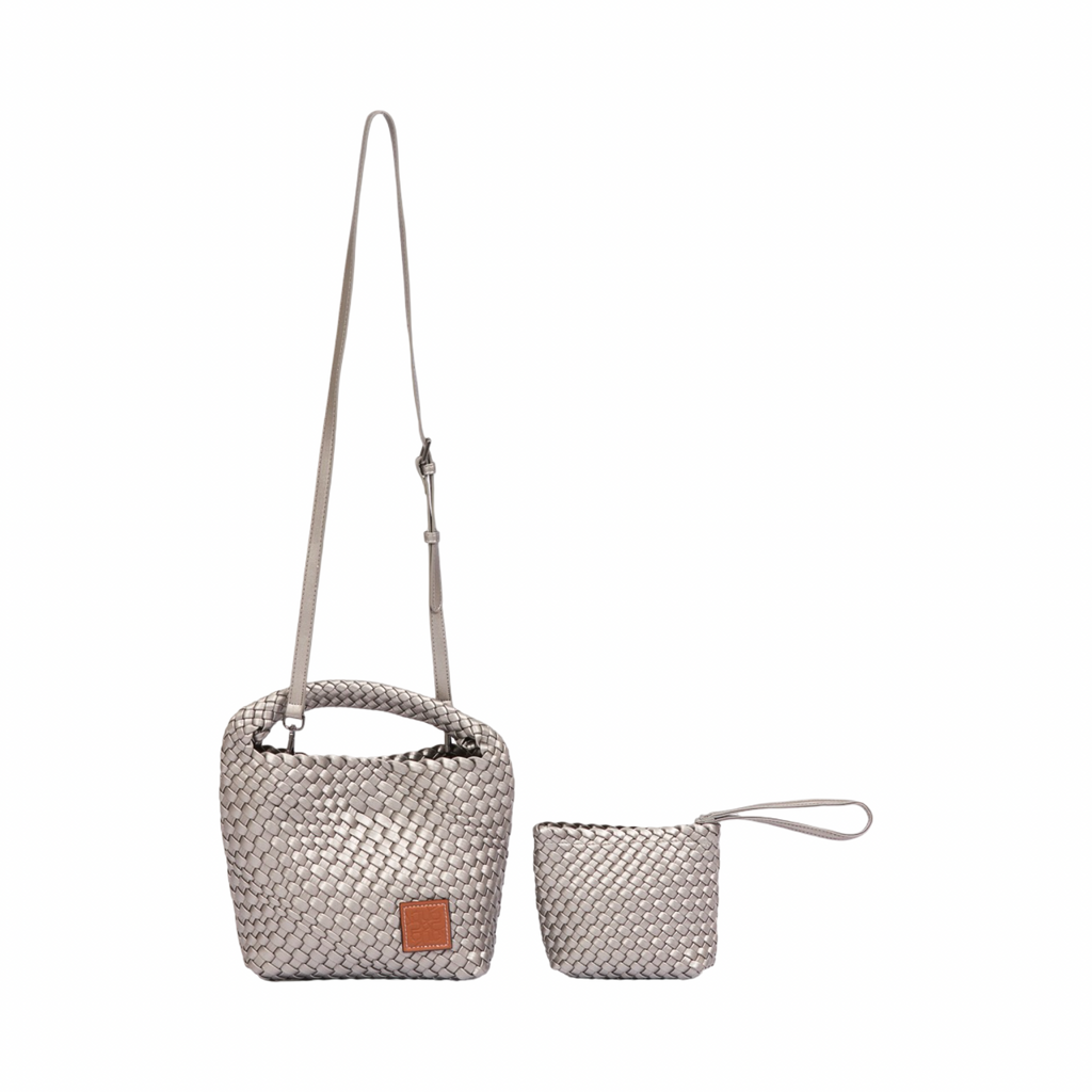 Signature Weave – Hobo Bag M – Silver