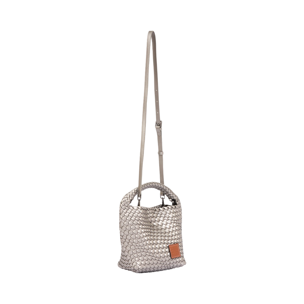 Signature Weave – Hobo Bag M – Silver