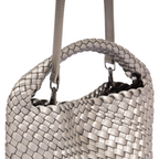 Signature Weave – Hobo Bag M – Silver