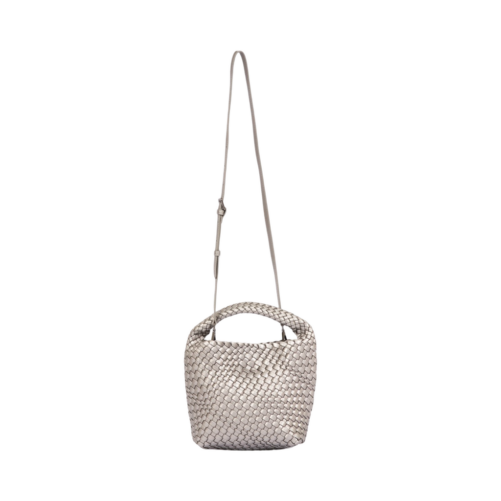 Signature Weave – Hobo Bag M – Silver