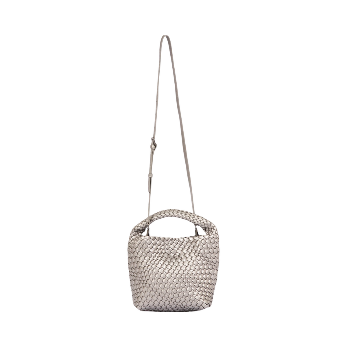 Signature Weave – Hobo Bag M – Silver