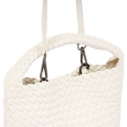 Signature Weave – Hobo Bag M – White