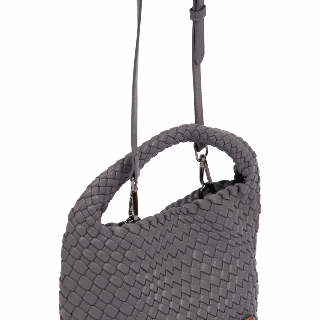 Signature Weave – Hobo Bag M – Grey