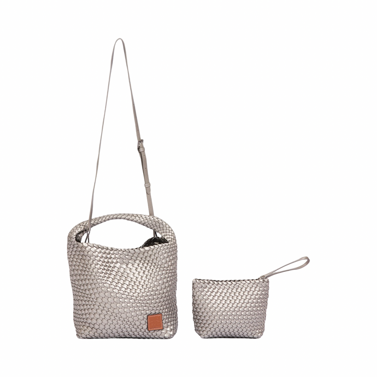 Signature Weave – Hobo Bag L – Silver