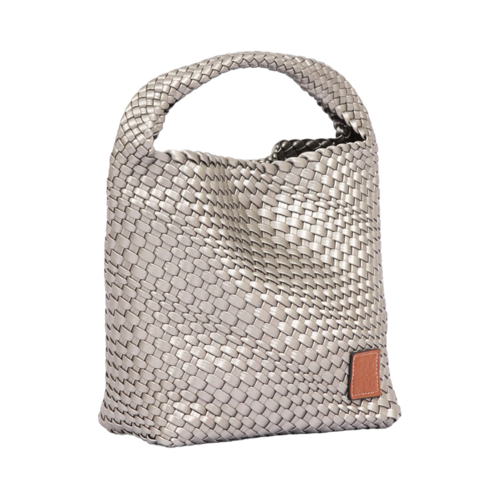 Signature Weave – Hobo Bag L – Silver