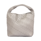 Signature Weave – Hobo Bag L – Silver