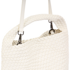 Signature Weave – Hobo Bag L – White