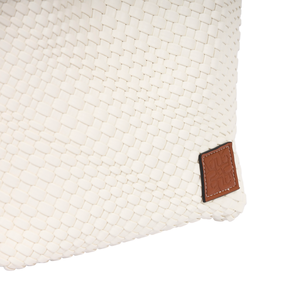 Signature Weave – Hobo Bag L – White