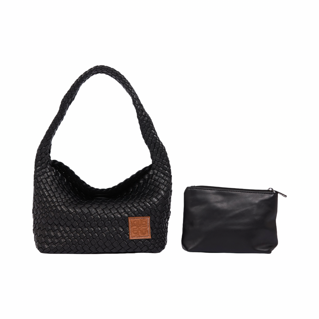 Signature Weave – Hobo Bag – Black