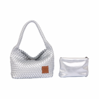 Signature Weave – Hobo Bag – Silver