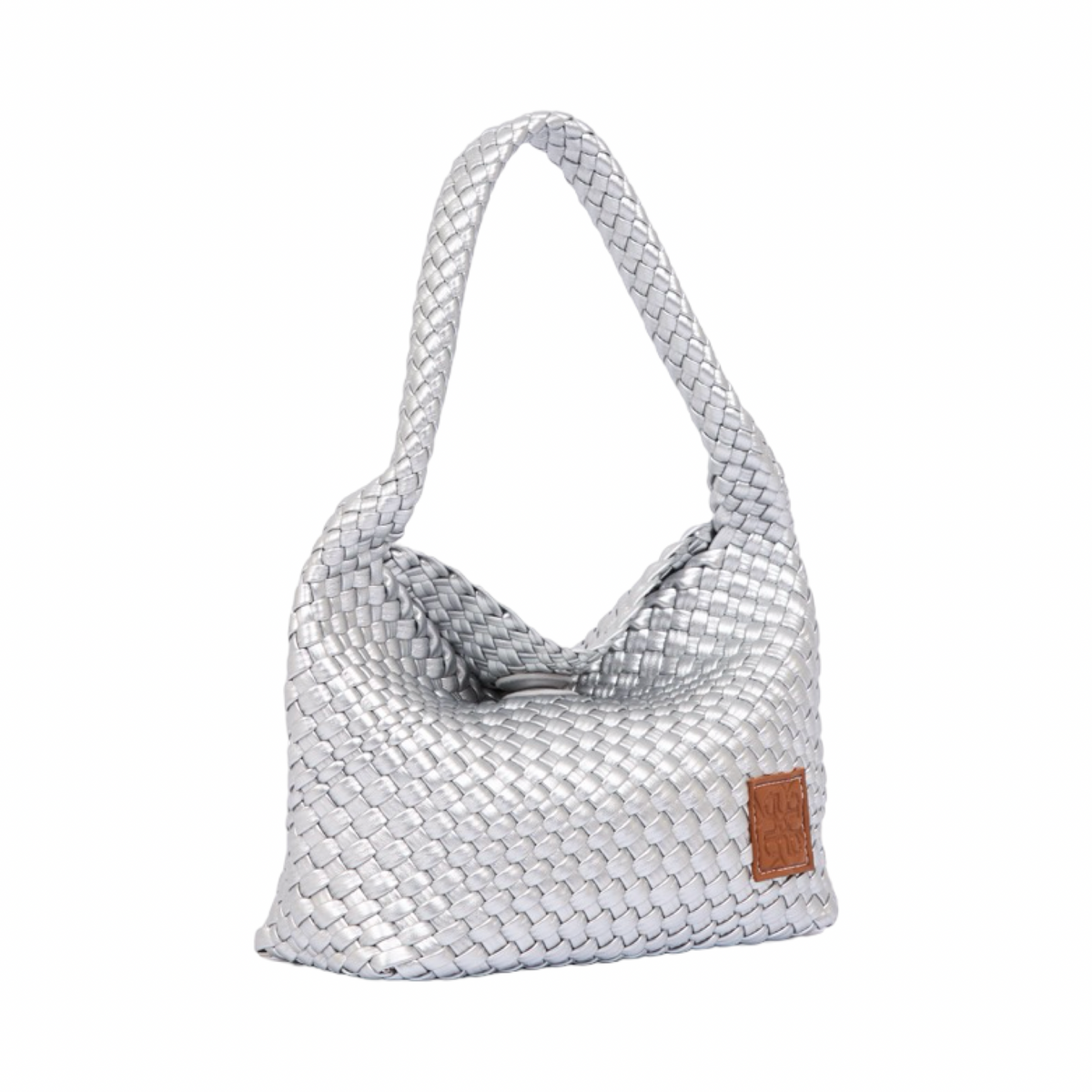 Signature Weave – Hobo Bag – Silver