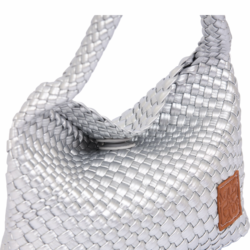 Signature Weave – Hobo Bag – Silver