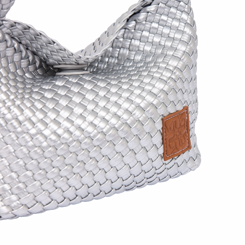 Signature Weave – Hobo Bag – Silver