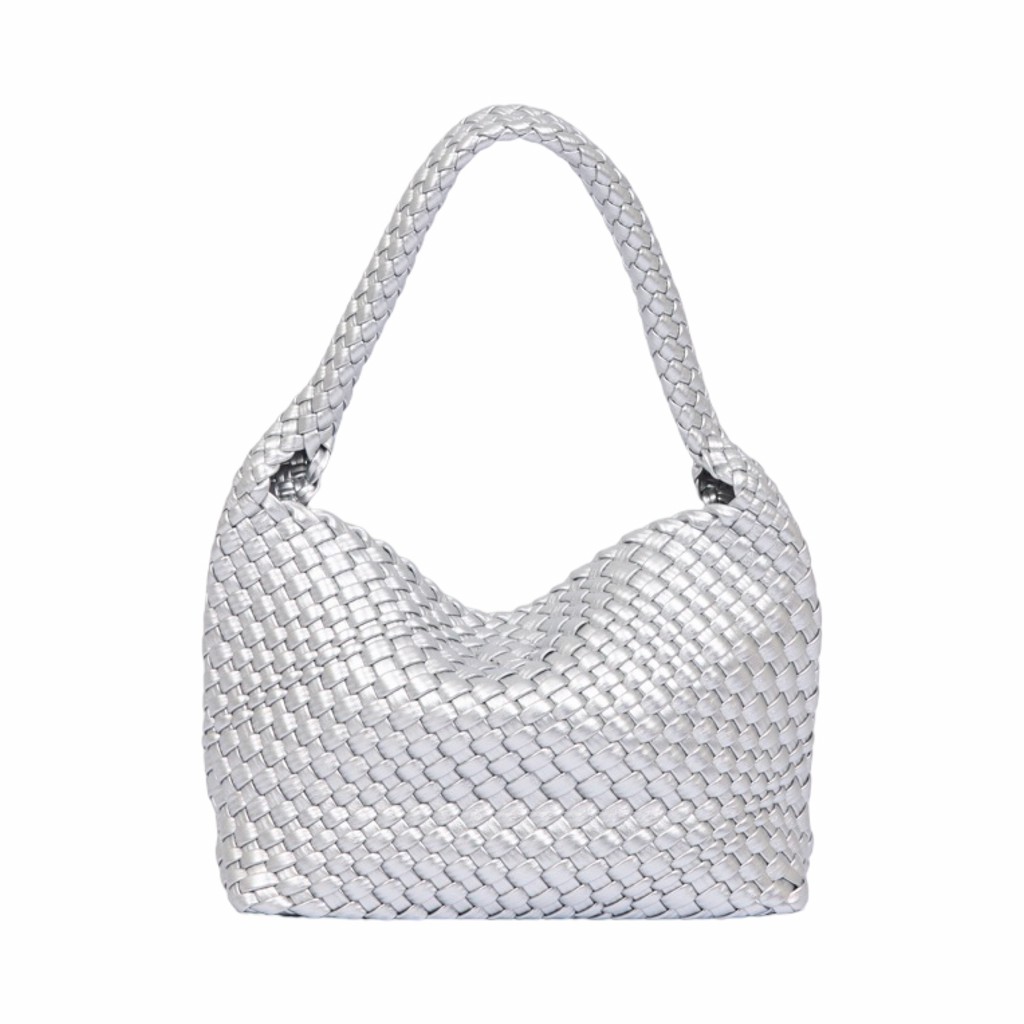 Signature Weave – Hobo Bag – Silver