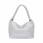 Signature Weave – Hobo Bag – Silver