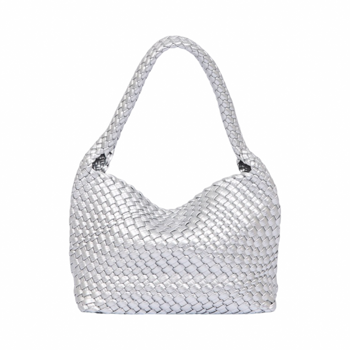 Signature Weave – Hobo Bag – Silver