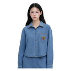 Cropped Shirt – Light Denim