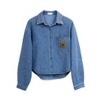 Cropped Shirt – Light Denim