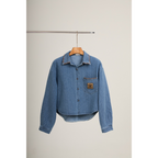 Cropped Shirt – Light Denim