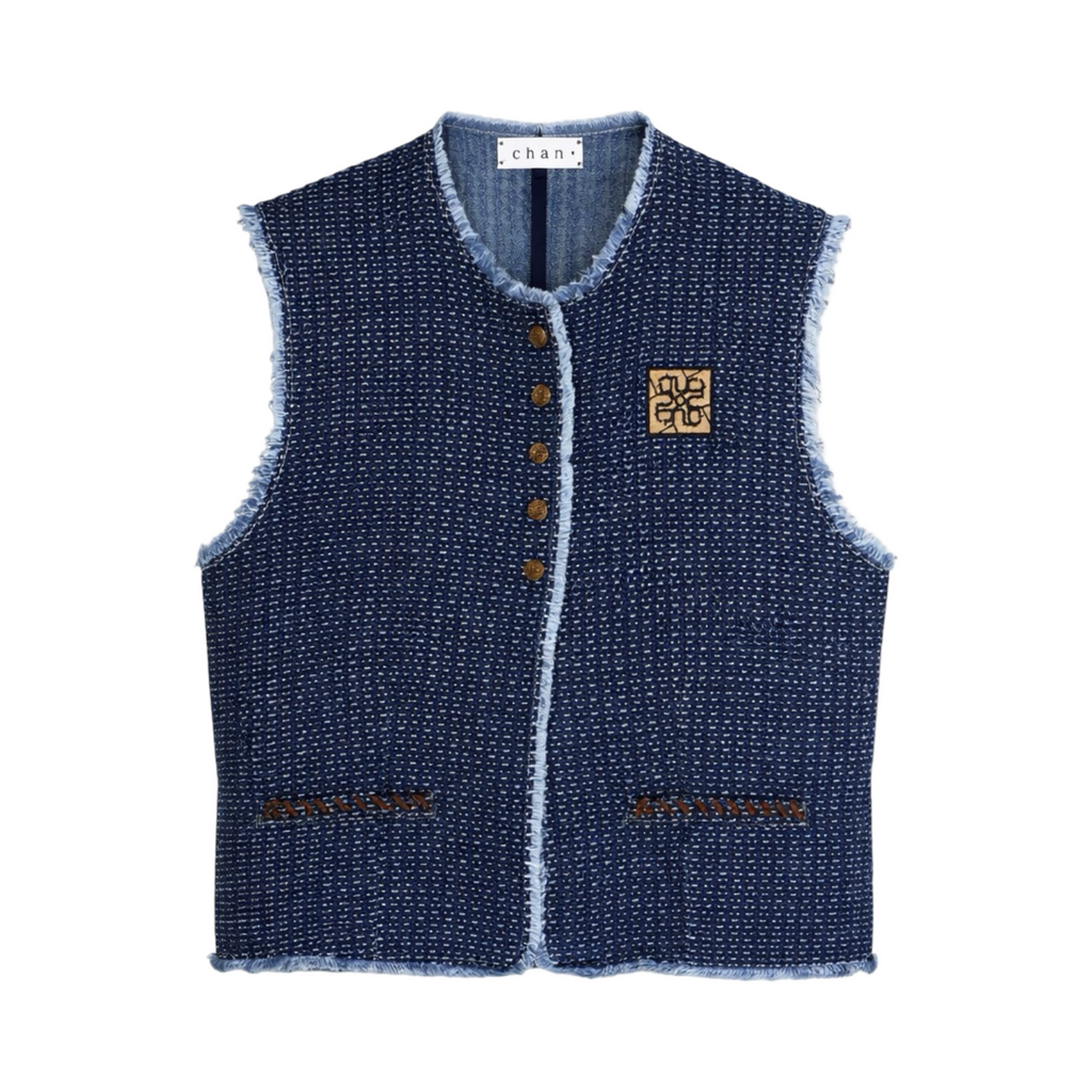 Tweed Vest – Denim