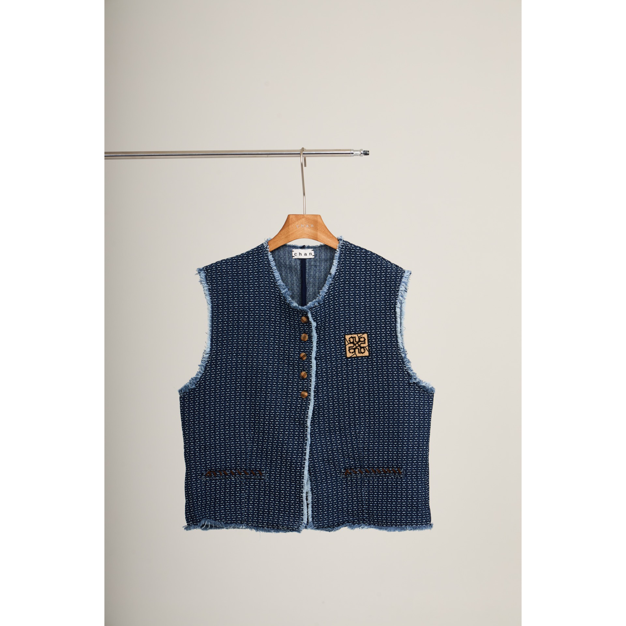 Tweed Vest – Denim