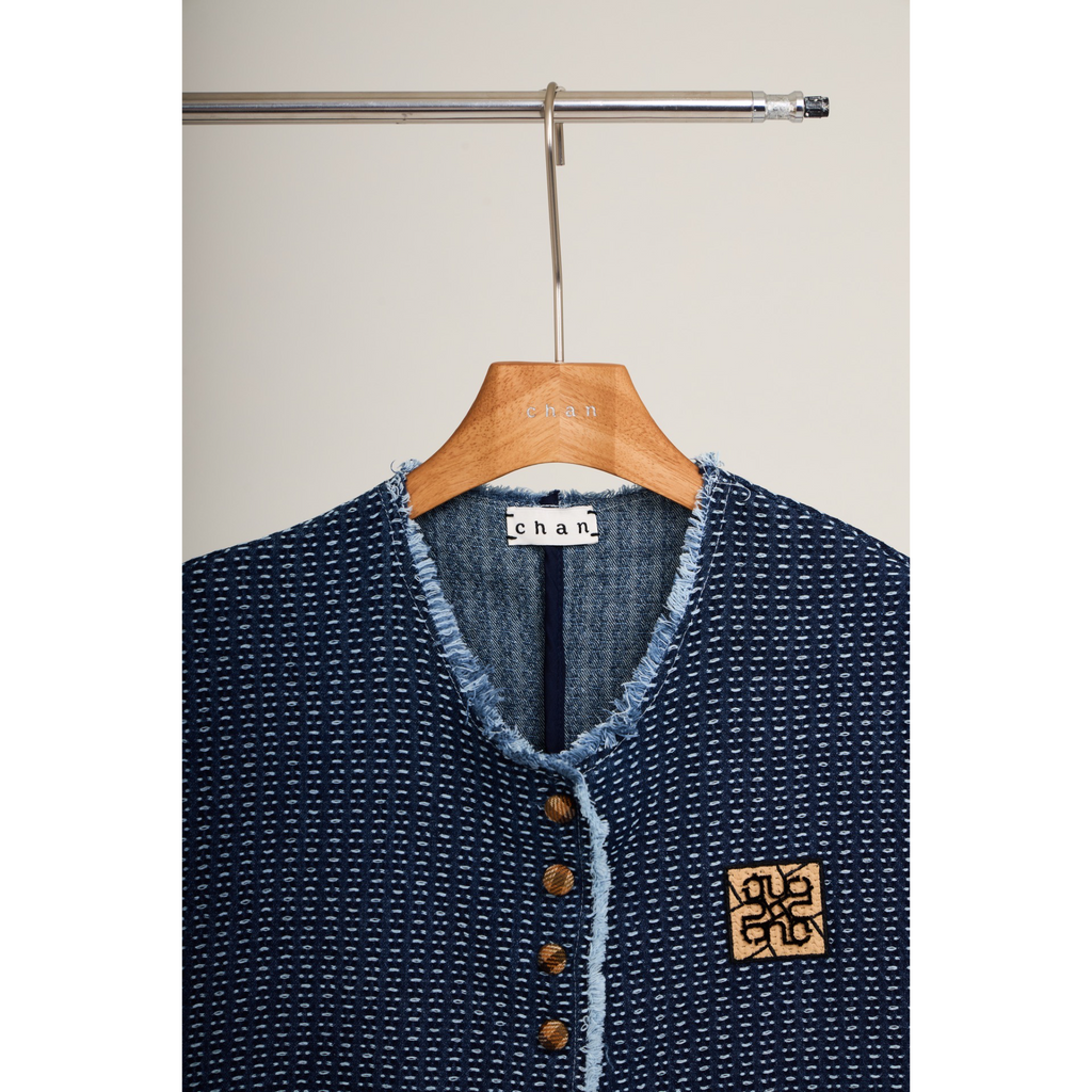 Tweed Vest – Denim